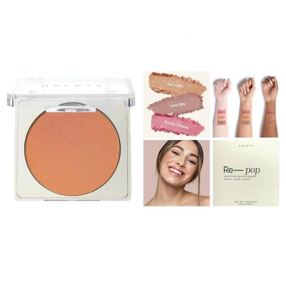 HALEYS Re-pop Smoothing Powder Blush TAN LINES 5.2g NIB